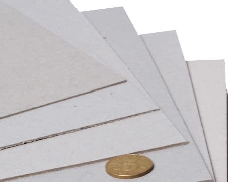 0.9mm-3mm de papelão cinzento papelão duplex de pasta de madeira reciclado