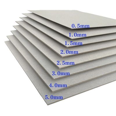 Fornecimento de fábrica Venda quente Papel de papelão de chip Folhas de papelão de volta Duplex Board Papelão cinza
