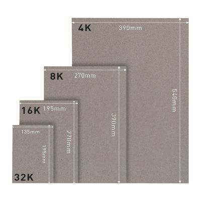 Folhas de papelão branco de forma personalizada com estilo de celulose reciclada