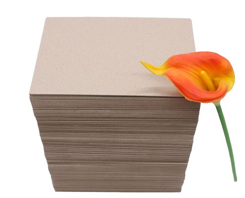Encomenda personalizada aceita Folhas de cartão de chip cinzento e papel de papelão para embalagens recicladas
