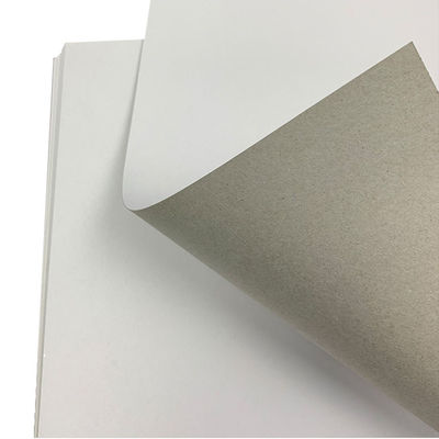 Folhas de cartão branco revestido de fundo cinza por atacado 350 g C1s Papel de cartão duplex branco