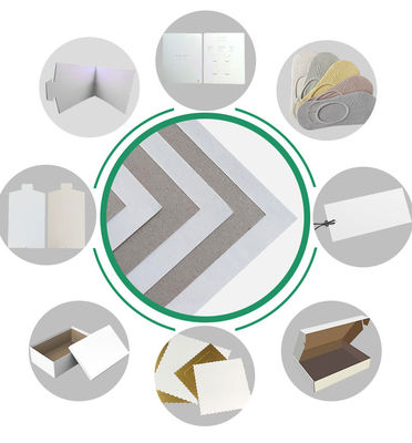 230 a 450 gsm Cartão de papel monocoatado branco Cartão de papel duplex com parte traseira cinzenta