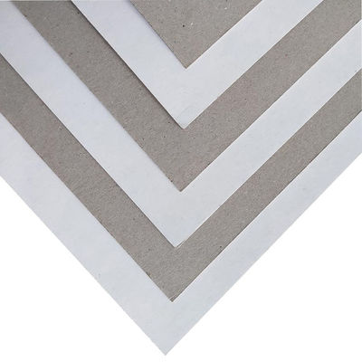Papel duplex reciclado de estilo de celulose com parte traseira cinzenta, embalagem de cartão cinzento revestido de branco