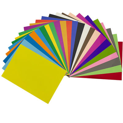 Papel colorido revestido de dois lados Papel de cartão colorido reciclado para projetos de artes e artesanato
