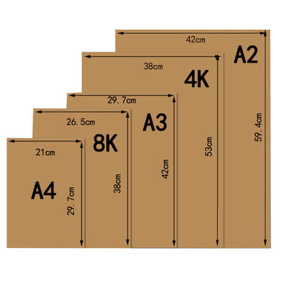 Papel Kraft Castanho Reciclado 50 Gsm 150 Gsm Folhas de Papel Kraft Liner