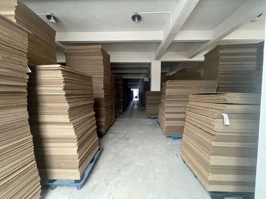 Folhas de cartão ondulado de parede única para embalagem