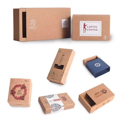 Caixas de presente de papelão castanho personalizado recicláveis para embalagens de roupas